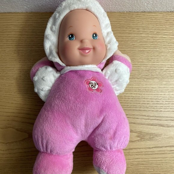 Goldberger Toy Baby's First Doll Minky So Soft Rattle Plush Lovey Pink Soft 14” - Picture 1 of 9